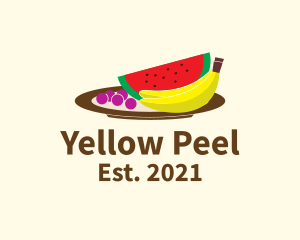 Banana - Healthy Fruit Plate logo design