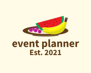 Produce - Healthy Fruit Plate logo design