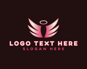 Angel - Angelic Wellness Wings logo design