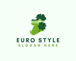 Ireland Shamrock Tourism logo design