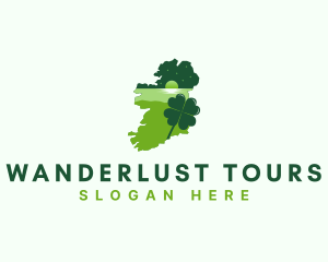 Ireland Shamrock Tourism logo design