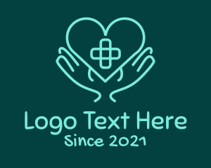 Medical-mission - Heart Medical Cross Hands logo design