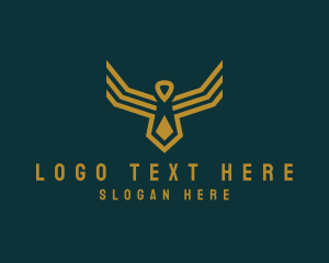 Necktie - Elegant Geometric Bird logo design