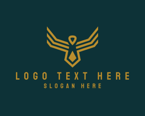 Security - Elegant Geometric Bird logo design