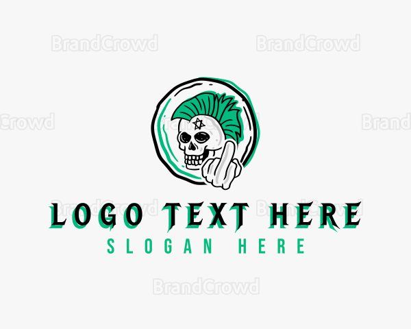 Skull Profanity Rebel Logo