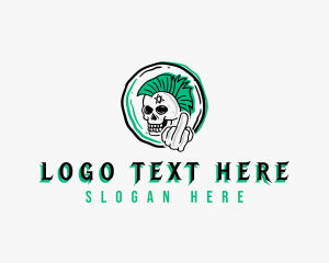 Profanity - Skull Profanity Rebel logo design