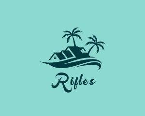 Surfing Wave Beach Resort Logo