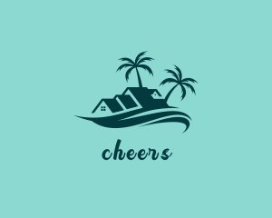 Surfing Wave Beach Resort Logo