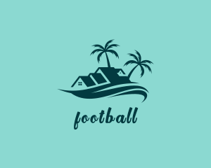 Surfing Wave Beach Resort Logo