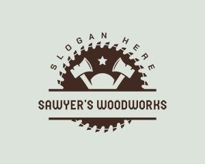 Woodworking Carpentry Tools logo design