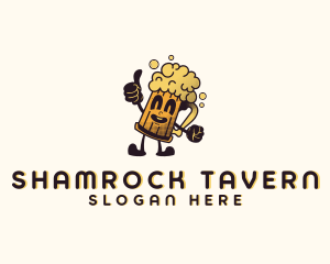 Beer Pub Drink logo design