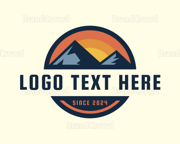 Outdoor Mountain Sunset Logo