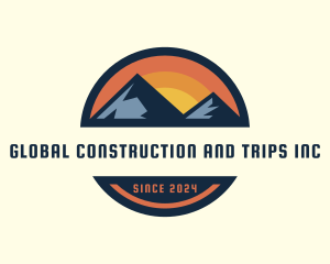 Travel - Outdoor Mountain Sunset logo design