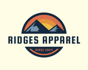 Outdoor Mountain Sunset logo design