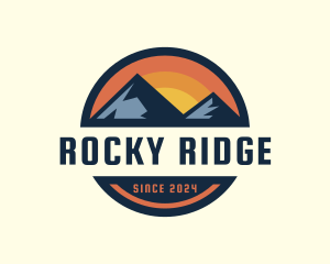 Outdoor Mountain Sunset logo design