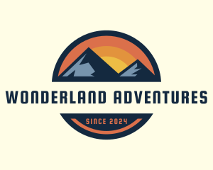 Outdoor Mountain Sunset logo design