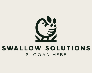 Swallow - Chicken Leaf Restaurant logo design