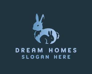 Baby Store - Blue Bunny Animal logo design