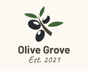 Olive - Olive Fruit Branch logo design