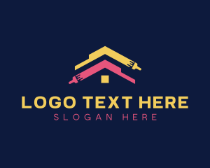 Paint Brush - Roof Painter Home Maintenance logo design