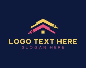 Home Builder - Roof Painter Home Maintenance logo design