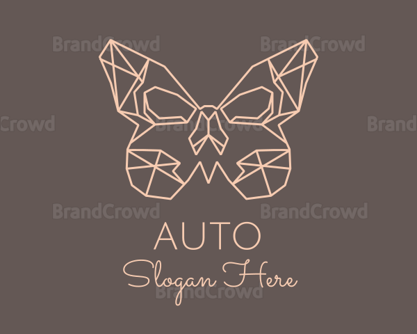 Skull Butterfly Wings Logo