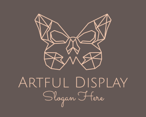 Skull Butterfly Wings logo design