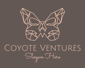 Skull Butterfly Wings logo design