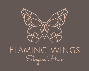 Wings - Skull Butterfly Wings logo design