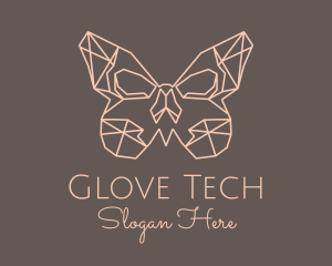 Skull Butterfly Wings logo design