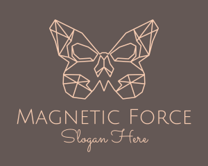 Skull Butterfly Wings logo design