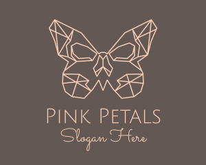 Skull Butterfly Wings logo design