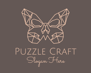 Skull Butterfly Wings logo design