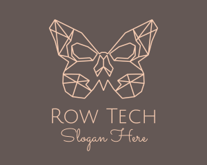 Skull Butterfly Wings logo design