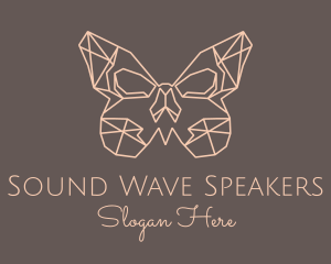 Skull Butterfly Wings logo design