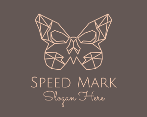 Skull Butterfly Wings logo design