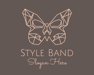 Skull Butterfly Wings logo design