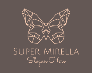 Wellness - Skull Butterfly Wings logo design