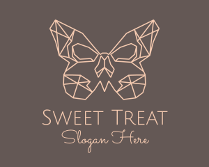 Skull Butterfly Wings logo design