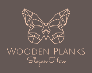 Skull Butterfly Wings logo design