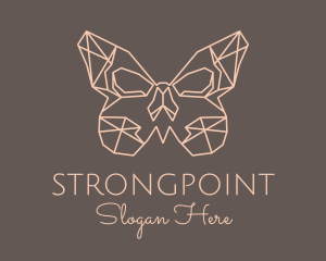 Skull Butterfly Wings logo design