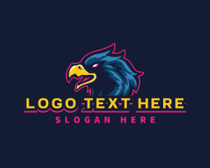 Aggresive - Eagle Gaming Bird logo design