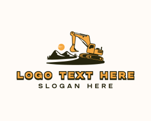 Heavy Equipment - Demolition Excavator Contractor logo design