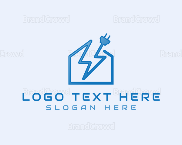 Electrical Lightning Plug Logo