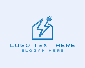 Ligtning - Electrical Lightning Plug logo design
