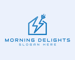Electrical Lightning Plug Logo