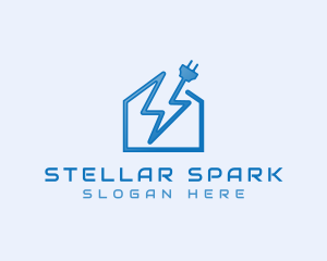 Electrical Lightning Plug logo design