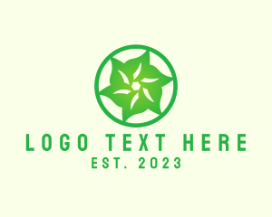 Eco Friendly - Gradient Flower Pinwheel logo design