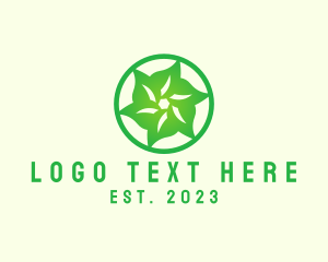 Badge - Gradient Flower Pinwheel logo design
