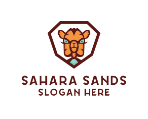 Sahara - Camel Animal Cartoon logo design